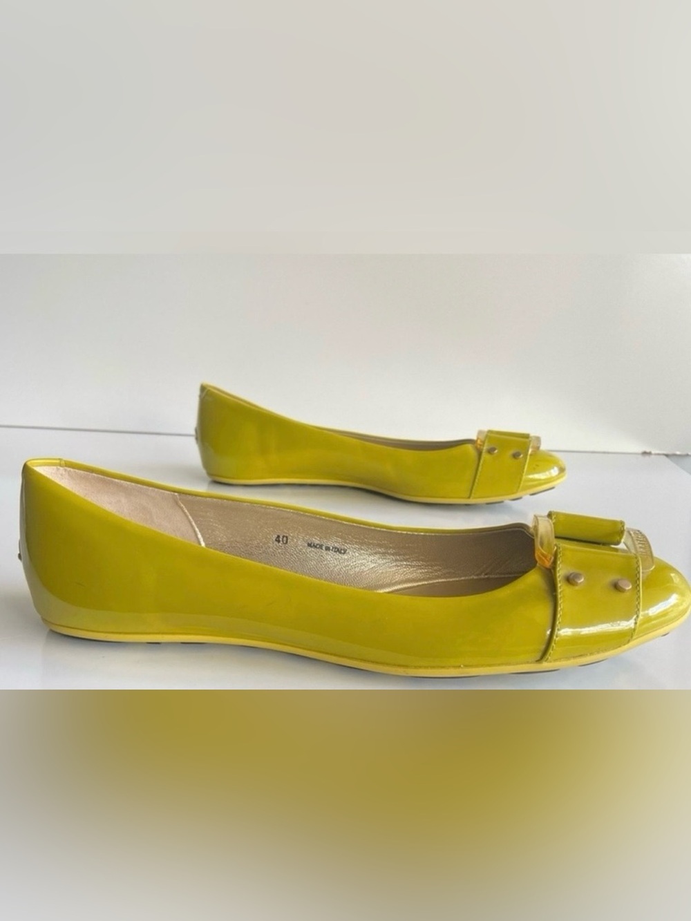 Jimmy Choo Morse Patent Leather Ballet Flats Size 10 - Picture 5 of 14